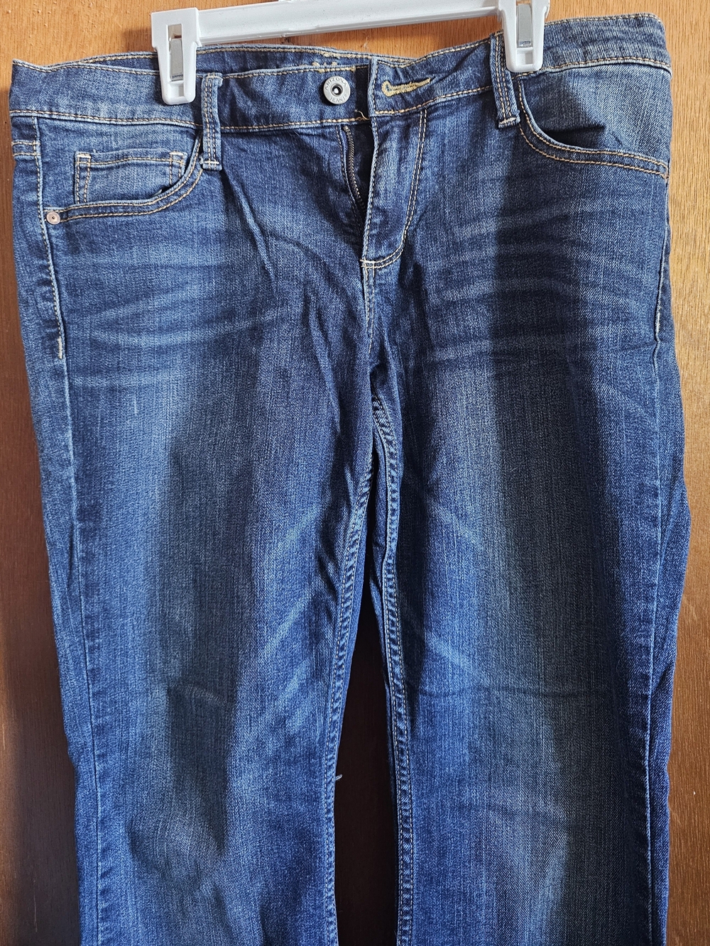 Women's Dark Blue Denim Jeans - Classic Straight Fit